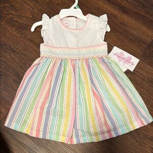 Colorful Striped Baby Dress